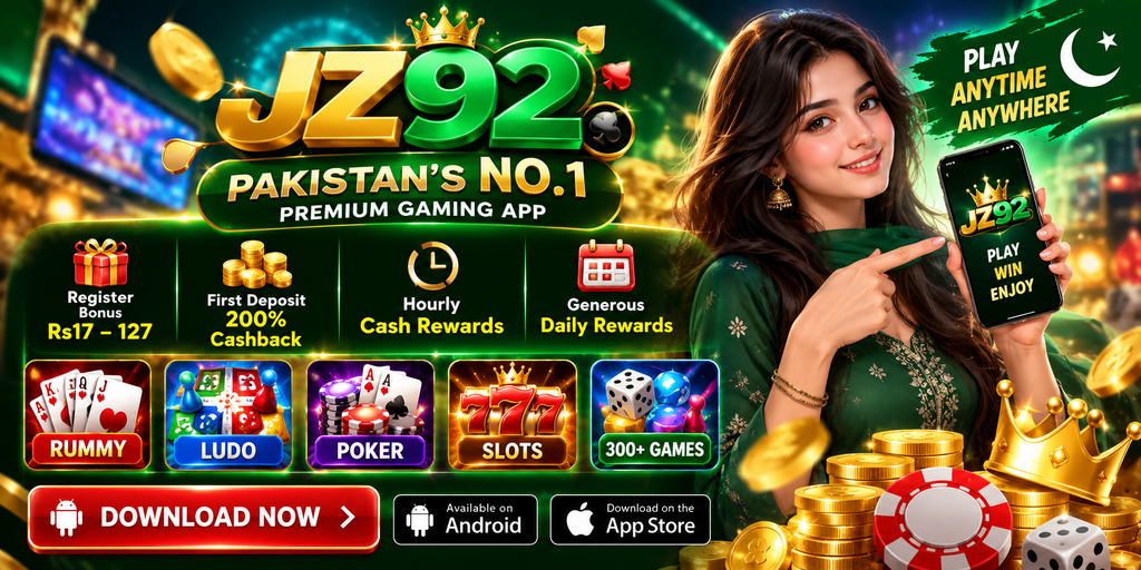 JZ92 Game 2026 logo with crown, cards, coins and gaming symbols